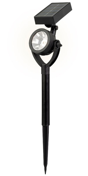 Solar Gartenstrahler LED Schwarz Solarleuchte Gartenleuchte Beleuchtung 34cm