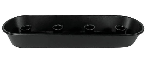 Kerzentablett Adventskranz Schwarz Metall Länglich Weihnachten 37cm