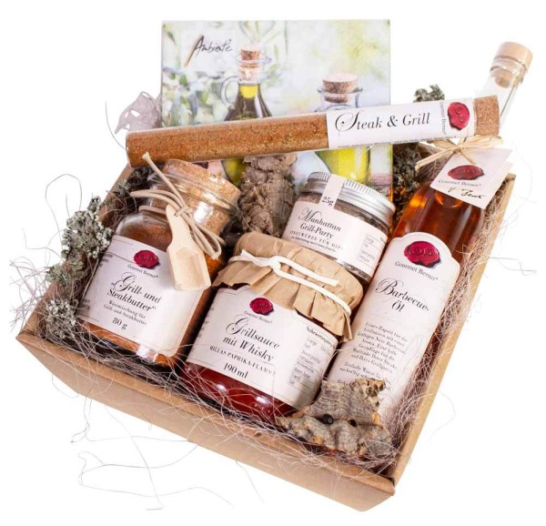 Gourmet Berner Geschenkset Grillabend Präsent Geschenkkorb Grill-Party