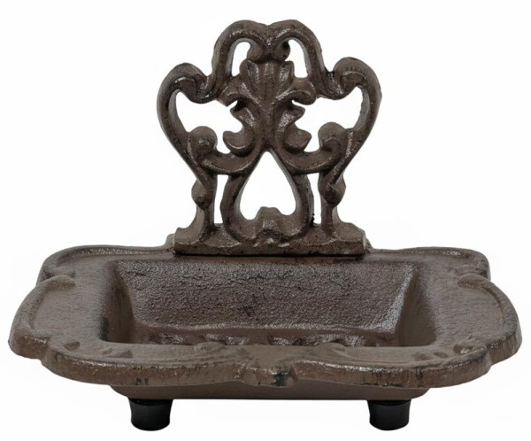 Seifenschale Nostalgie Seifenhalter Gusseisen Antik-Braun