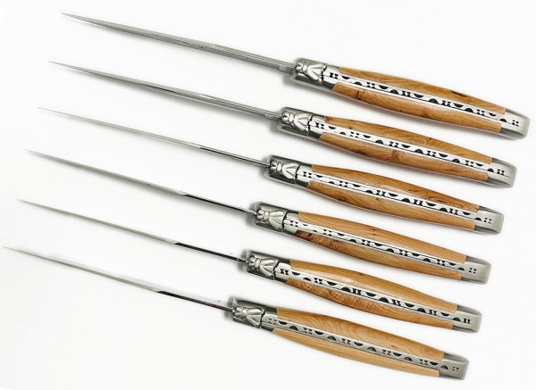 Laguiole en Aubrac Steakmesser Set 6-teilig Wacholder (Genévrier) 23 cm