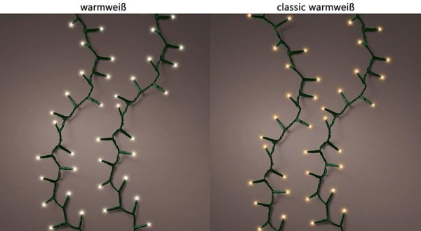 1-2 GLOW Lichterkette Weihnachtsbaum 210cm Warmweiß 700 LED Timer Schnellmontage