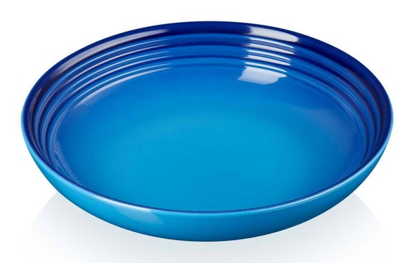 Le Creuset Suppenteller Steinzeug Azure Blau 22cm