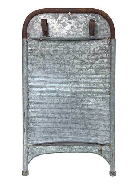 Waschbrett Metall Vintage Antik-Stil Waschrumpel Gewellt Zink