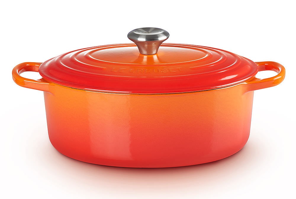 Le Creuset Bräter Signature Oval Gusseisen Ofenrot 35cm