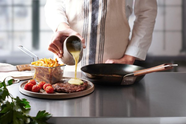 Woll Carbon Steel Bratpfanne Flach Induktion Flachpfanne Karbonstahl PFAS-frei