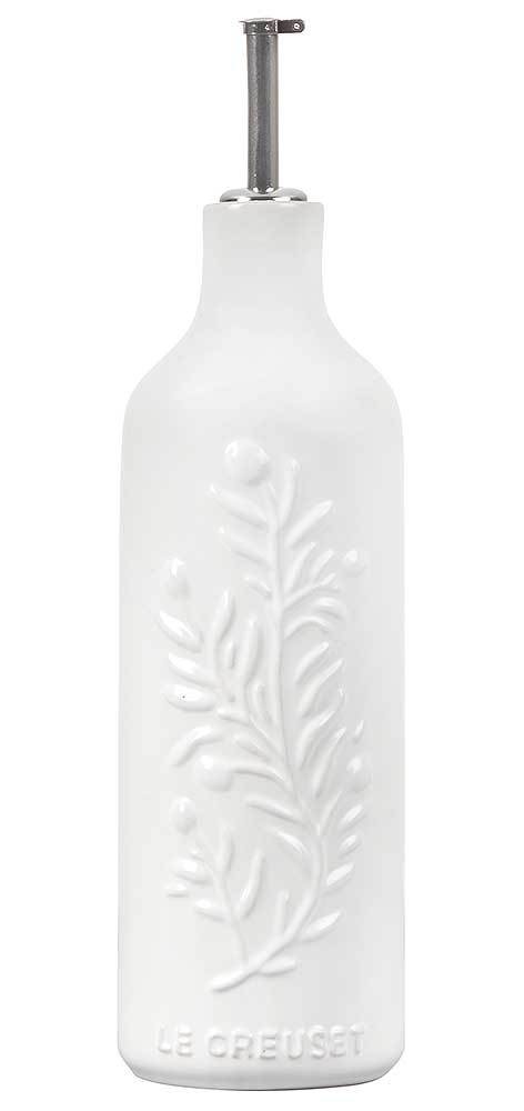 Le Creuset Ölflasche Olive Weiß Steinzeug 600ml