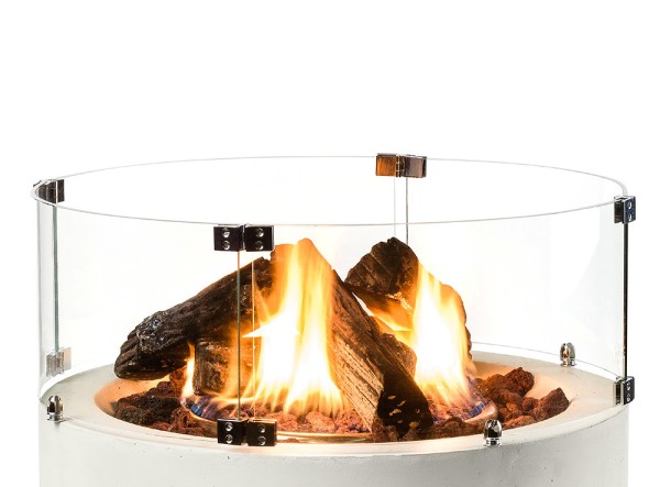 Happy Cocooning Glasschirm für Feuertisch Rund Klein