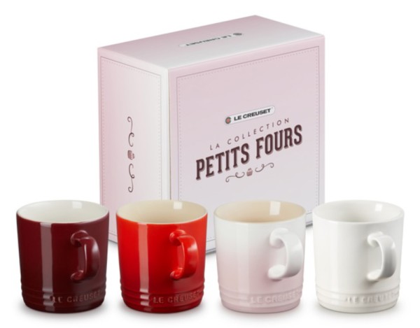 Le Creuset Tasse Becher 4er-Set Petits Fours Collection Steinzeug