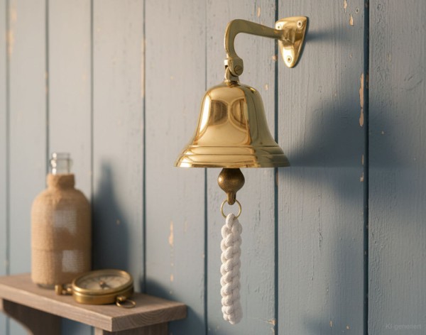 Schiffsglocke Nostalgie Messing Glocke Maritim Türglocke 9 cm