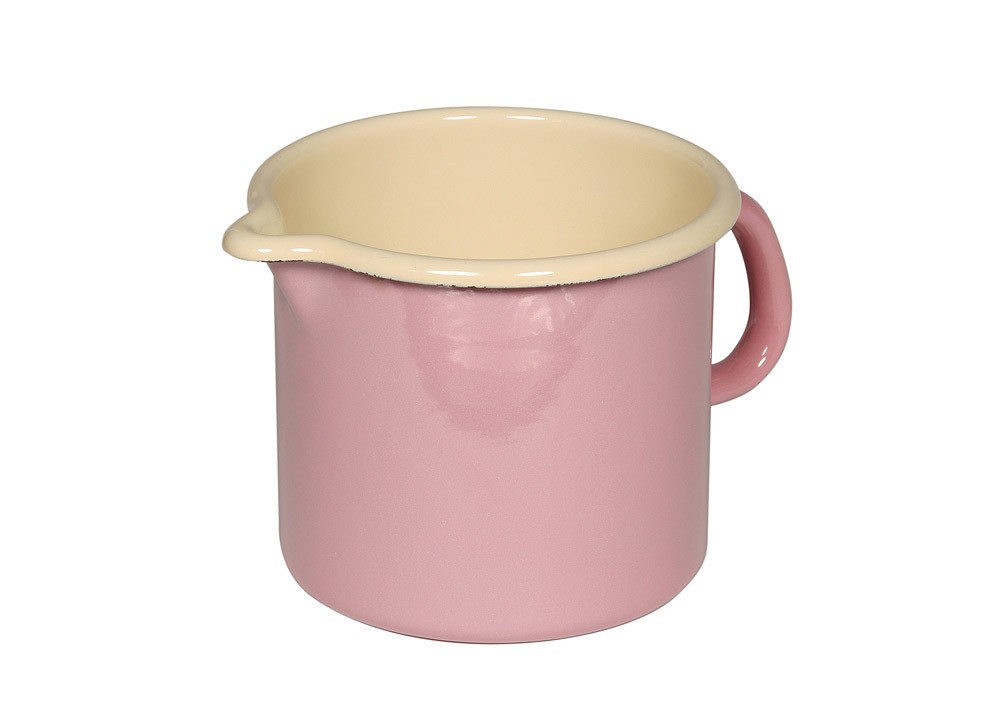 Riess Schnabeltopf Emaille Topf Pastell Rosa 12cm