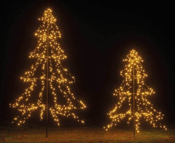 LED Lichterbaum Außen LED Weihnachtsbaum Warmweiß Schnellmontage Timer Dimmbar