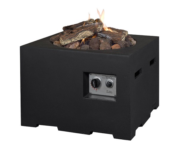 Happy Cocooning Feuertisch quadratisch schwarz 600 x 600 mm