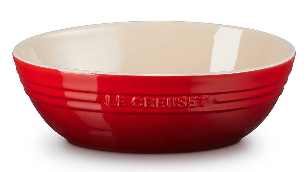 Le Creuset Ovale Servierschüssel Steinzeug Kirschrot 29cm