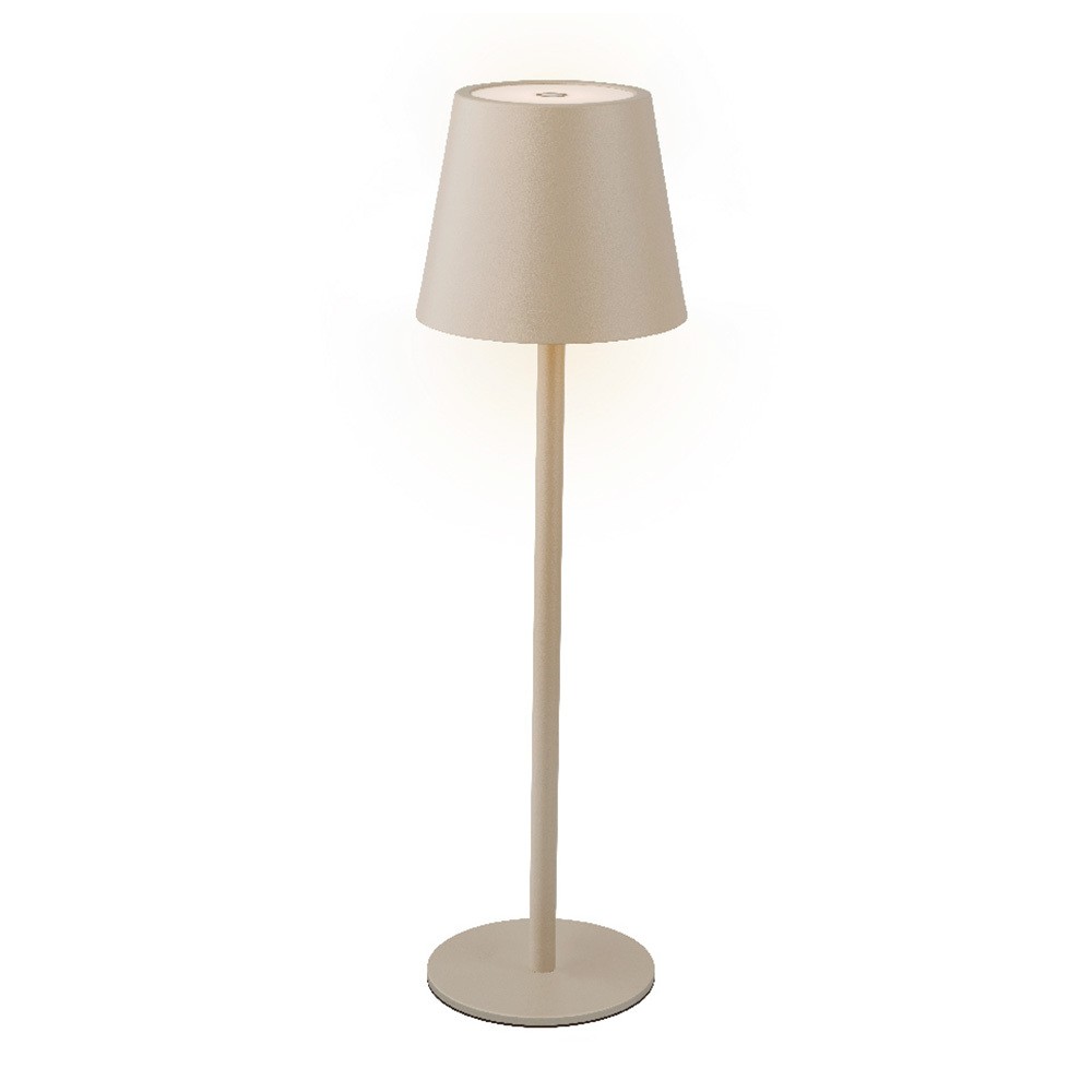 LED Tischlampe Kabellos Dimmbar Touch Tischleuchte Beige USB Warmweiß Kaltw günstig online kaufen
