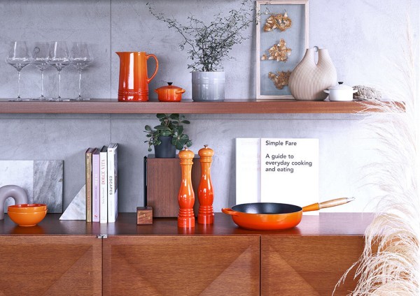 Le Creuset Sautepfanne Signature Gusseisen Holzgriff Ofenrot 28cm