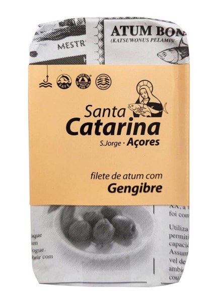 Santa Catarina Thunfischfilets in Olivenöl mit Ingwer von den Azoren - Dose 120g