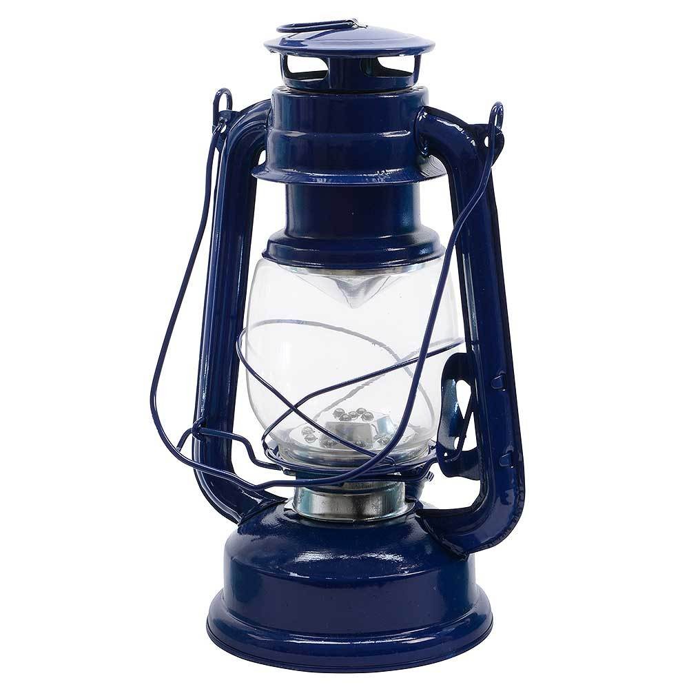 LED Sturmlaterne Dunkelblau Sturmlampe Dimmbar Öllampe-Stil Campinglampe