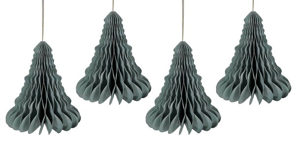 Christbaumschmuck Papier Weihnachtsbaum Faltbar 3D Groß 4 Stück Weihnachten Deko