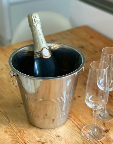 Sektkühler Edelstahl poliert Weinkühler Champagnerkühler Getränkekühler
