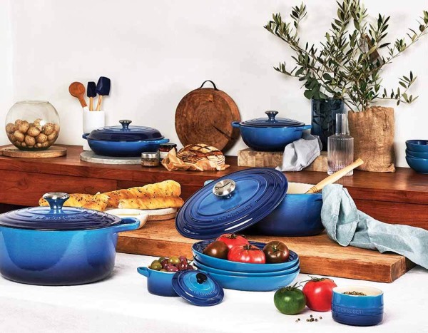Le Creuset Mini Cocotte 4er-Set Steinzeug Azure Blau 10x5cm