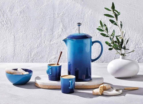 Le Creuset Tasse Becher Steinzeug Azure Blau