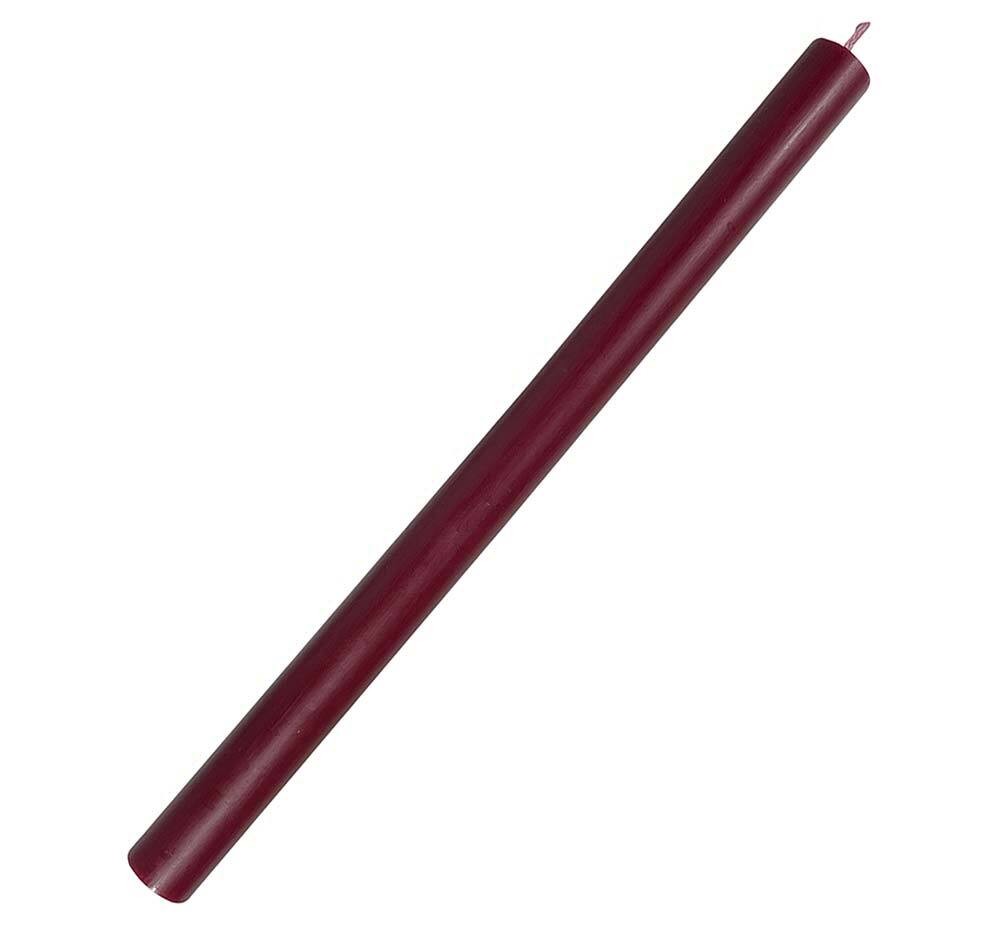 Stabkerze Bordeaux Rot Durchgefärbt 29 cm Lang Tropffrei Premium 1 Stück