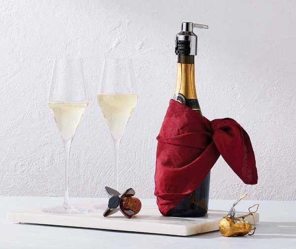 Le Creuset GS-102 Sektöffner und Sektverschluss Geschenkset Black Metal