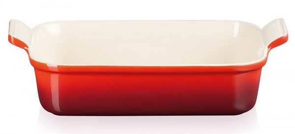 Le Creuset Auflaufform Tradition Steinzeug Kirschrot 26cm