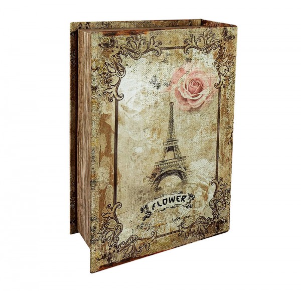 Hohles Buch Eiffelturm Paris mit Geheimfach Vintage Buchversteck Antik-Stil