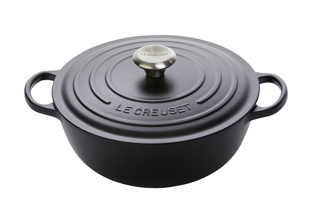 Le Creuset La Marmite Signature Familientopf Gusseisen Schwarz 32cm