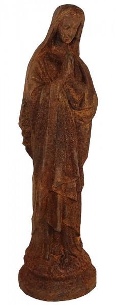 Heilige Maria Figur Mutter Gottes Statue Madonna Gusseisen Rost Antik-Stil 45cm