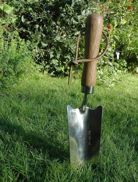 Blumenkelle mit Holzgriff Umpflanzkelle Blumenschaufel Edelstahl