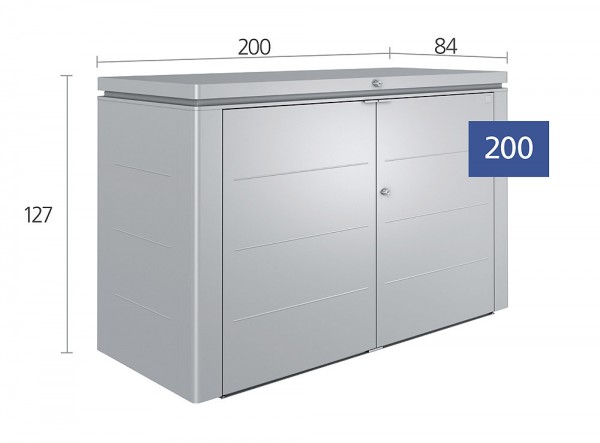 Biohort Highboard 200 Aufbewahrungsbox 200x84x127cm Dunkelgrau-Metallic