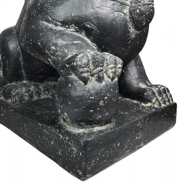 Chinesische Tempellöwen 2 Stück Wächterlöwen Statue Fu Hunde Steinlöwe Steinguss 40cm