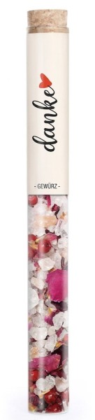 Gourmet Berner - danke - Rosensalz Gewürz in Vitro Reagenzglas 27g