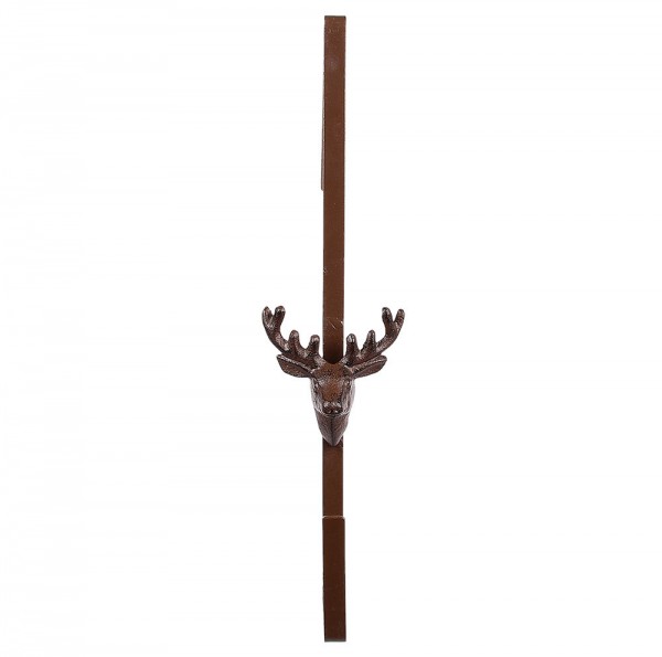 Türkranzhalter Hirsch Türhaken für Kränze Weihnachtskranz Gusseisen Braun