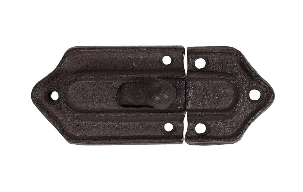 Schiebeschloß Türriegel Schieberiegel Gusseisen Antik-Braun 11,5cm