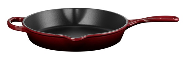 Le Creuset Brat- und Servierpfanne Hoch Gusseisen Garnet (Rhone) Bordeaux-Rot 26cm