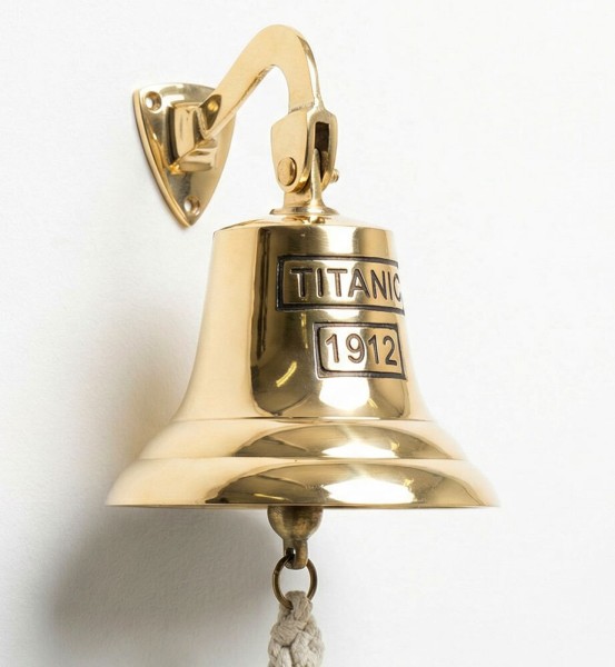 Schiffsglocke Titanic 1912 Wandglocke Messing Tür Glocke Maritim ⌀ 12 cm
