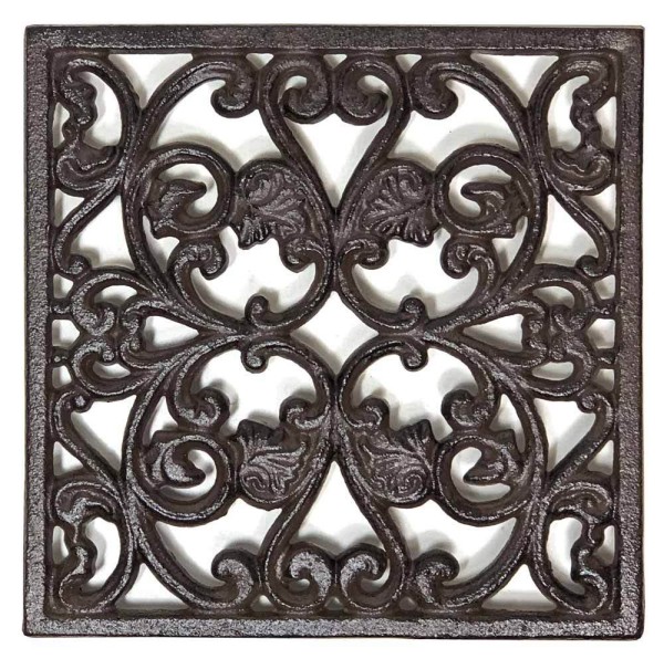 Topfuntersetzer Metall Rechteckig Untersetzer Retro Gusseisen Antik-Stil 17 cm