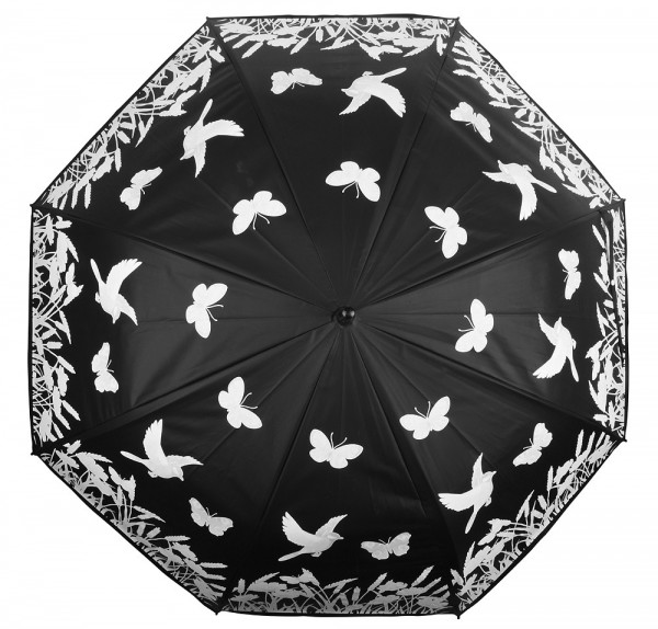 Regenschirm Blumenwiese Farbwechsel bei Regen Stockschirm