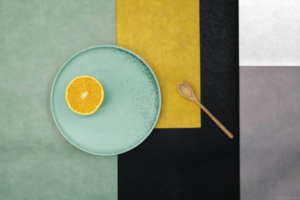 ASA Selection Tischset Silver Cloud Vintage Leder-Optik Platzset Grau