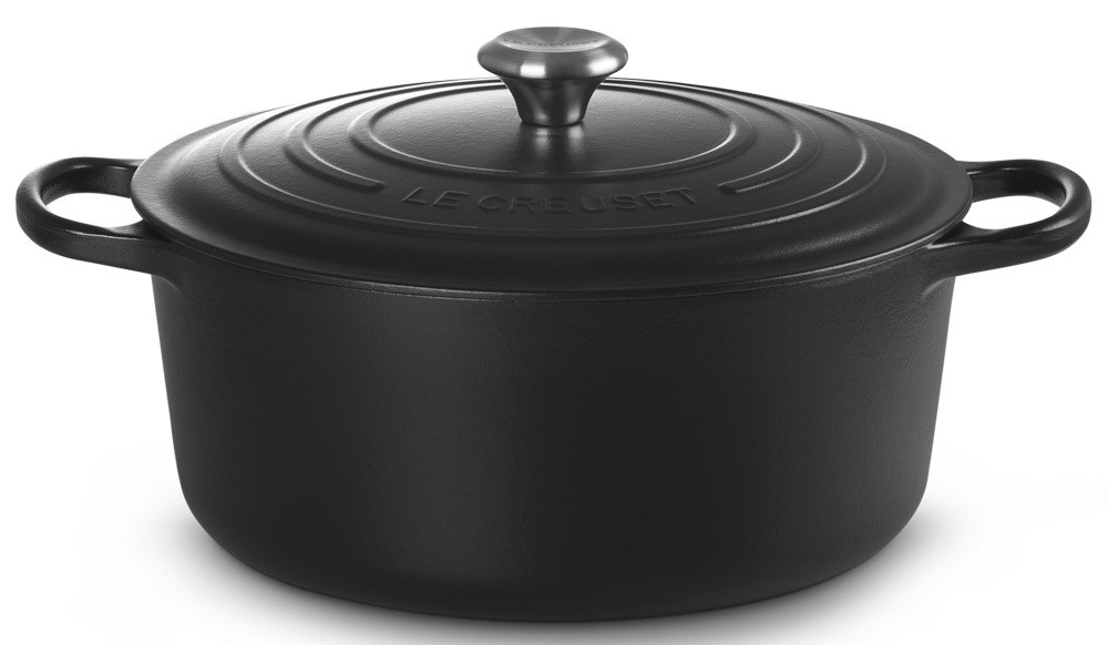Le Creuset Bräter Signature Rund Gusseisen Schwarz 26cm günstig online kaufen