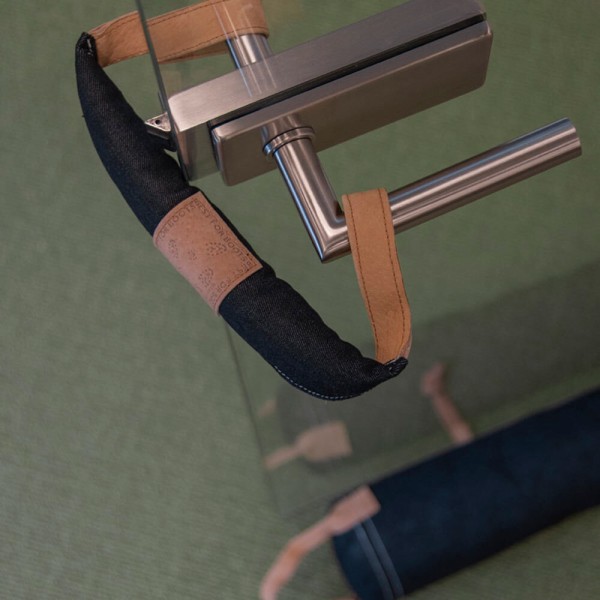 Türklemmschutz Türstopper Denim Vintage Jeans Schwarz Finger Klemmschutz