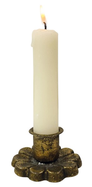 Kerzenständer Metall Gold Gusseisen Kerzenhalter Antik-Stil Ø 6cm