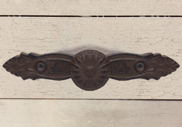 Schubladengriff Rustikal Griff Knauf Möbelgriff Gusseisen Antik-Braun 15,5cm