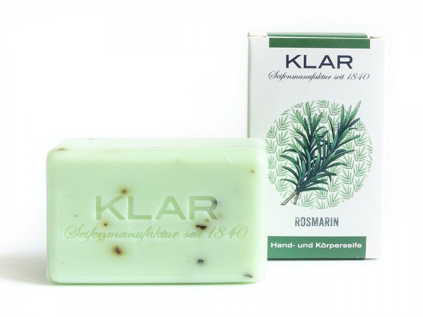 KLAR Seife Rosmarin Rosmarinseife (palmölfrei) Hand- und Körperseife 100g