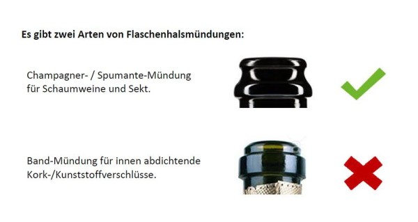 Le Creuset SW-101 Sekt-Verschluss Black Metal