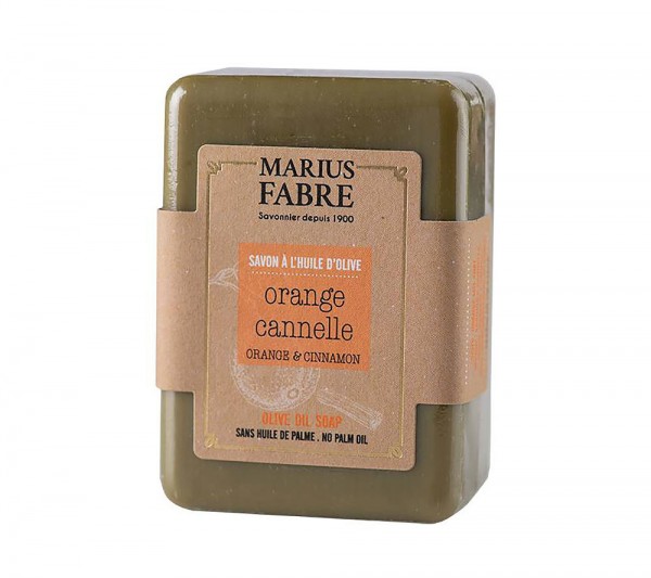 Marius Fabre Bio-Olivenöl Seife Orangenschale & Zimt ohne Palmöl 150g